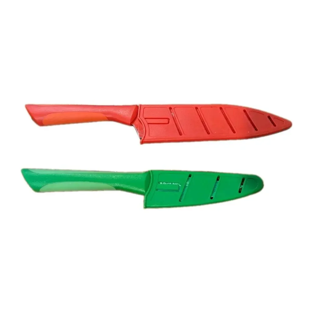 2 KAI Pure Komachi HD Knife Knives Red Green Coated Carbon Stainless Steel